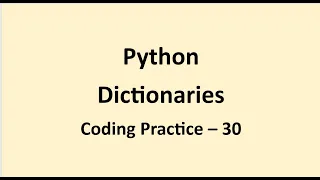 Coding Practice 30 Dictionaries Python NxtWave CCBP