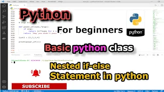 Nested if-else Exercise 3 With Simple Program Python Tutorial for beginners