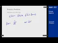 Calculus 1 - Example Problem