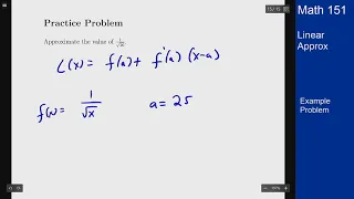 Calculus 1 - Example Problem