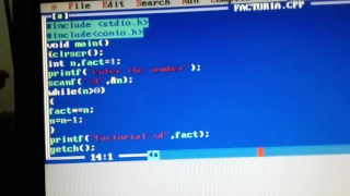 program of factorial using while loop