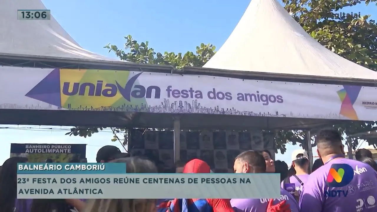23ª Festa dos Amigos em Balneário Camboriú reúne milhares de pessoas na Avenida Atlântica