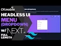 How to create Menu Dropdown menu with headless UI with Nextjs React Recoil