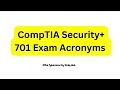 Must-Know Acronyms for CompTIA Security SY0-701 Exam 2025