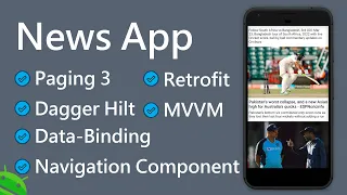 News App - 2 VM Paging 3 Dagger-Hilt Retrofit Data-Binding Navigation Components