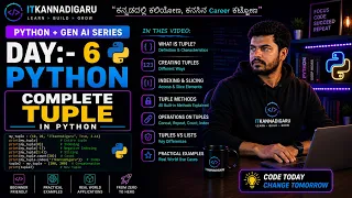 Day 6 Python AI Full Course in Kannada Python Tuples Explained ITKannadigaru