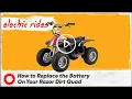 How to Replace the Batteries on the Razor Dirt Quad