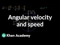 Angular velocity and speed Uniform circular motion and gravitation AP Physics 1 Khan Academy