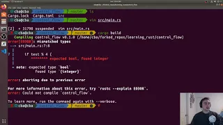 Learning Rust Control Flow