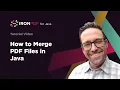 How to merge PDF files in Java