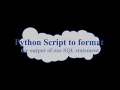 Python Script to format the output of one Oracle SQL statement