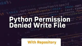 python permission denied write file