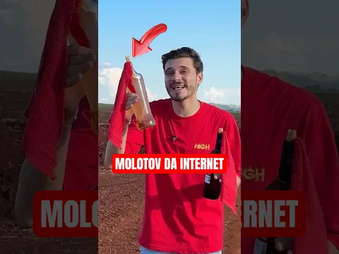Fiz uma M0L0T0V com receita da INTERNET! #curiosidades #desafio #experimento #molotov #ciencia