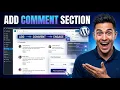 Add Comment Section In WordPress Shortcut