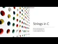 Strings in C Part 3 String Library Functions strlen strcpy strncpy strcat strncat