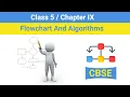 Class 5 Chapter 9 - Flowchart And Algorithms CBSE based Flowchart And Algorithms