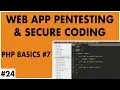 Web Application Penetration Testing and Secure Coding - PHP Basics