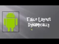 Android TableLayout Dynamically Part 1 By Mihir Modi