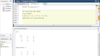 Using the Sort and Sortrows Functions in MATLAB
