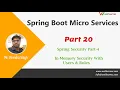 Spring Security Spring In Memory Authentication Authorization Or Role and Permission Part 20