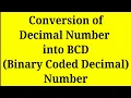 Decimal to BCD code conversion Geeks Tutorial