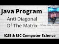ANTI DIAGONALS OF THE MATRIX Java Microsoft Interview Question Print Matrix Diagonally