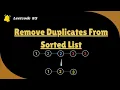 Remove Duplicates from Sorted List - Leetcode 83 Easy Java Tutorial Data Structures Algorithms