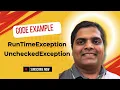 Runtime Exception in Java Exception Handling Unchecked Exceptions
