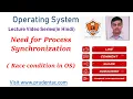 Need for Process Synchronization Race condition in OS
