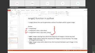 Python Programming Session-6 List datatype and Range function