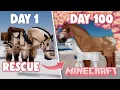 I spent 100 Days Rescuing Horses in a Deadly Minecraft Winter Pinehaven
