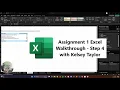 Step 4 Fun with Pivot Tables with Excel Module 2 Assignment 1 Excel Walkthrough