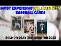 1992 Upper Deck Most Expensive eBay Sales Baseball Cards - 3rd Quarter 2023