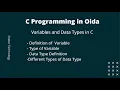 C Programming in Odia Variables and Data Types in C
