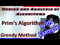 Prim s Algorithm using Greedy Method with example Greedy Method By Studies Studio