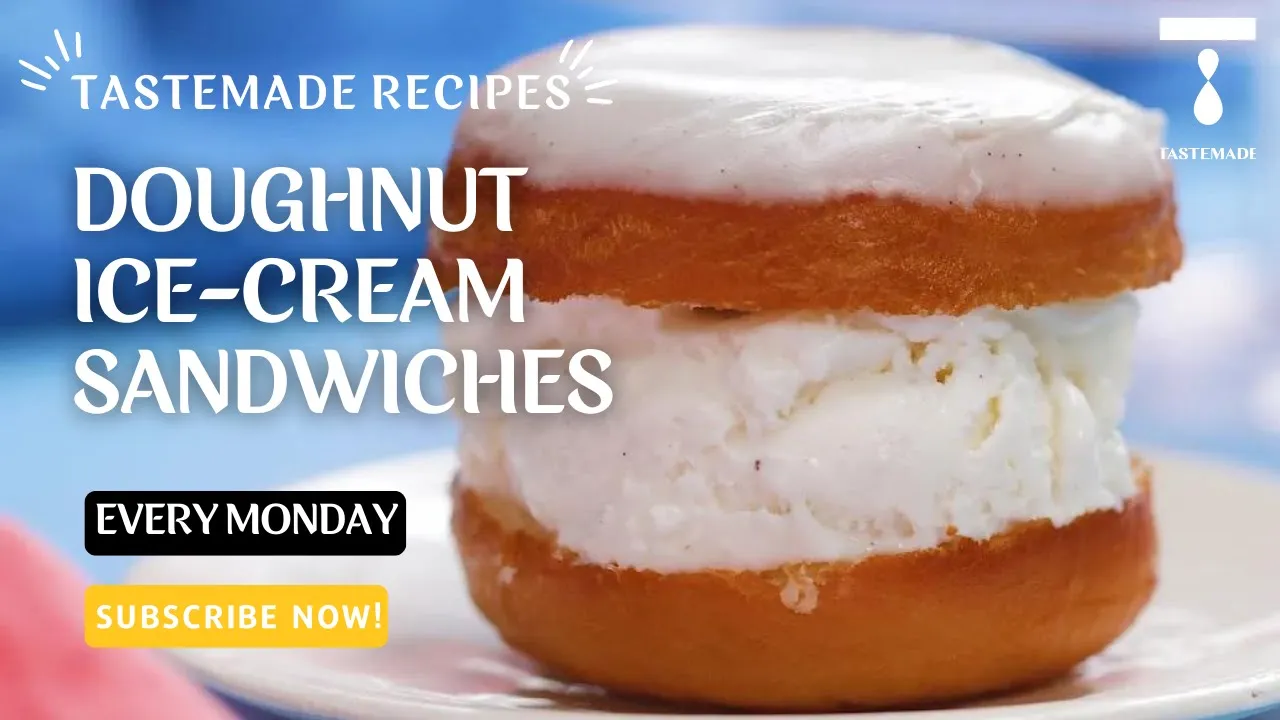 Homemade Doughnut Ice Cream Sandwiches