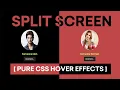 CSS Split Screen Hover Effect pure CSS Split Screen Landing Page with CSS Flex
