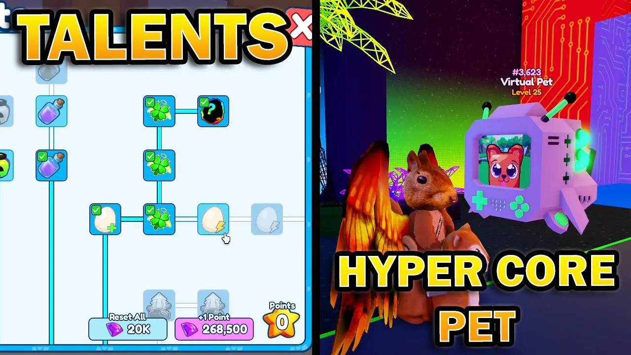 Virtual Pet and Talent Guide in Pet Catchers