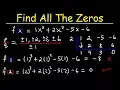 Finding All Zeros of a Polynomial Function Using The Rational Zero Theorem