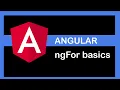 Angular 9 Tutorial - ngFor Directive basics