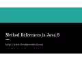 Java 8 Method Reference Tutorial Part 2