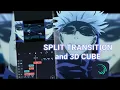 Tutorial Split Transition and 3D Cube Alight motion ENG sub