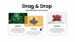 Reorderable Drag-and-Drop Sortable Card Layout For List Layouts - HTML CSS Javascript