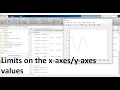 how to set apply the limits on x axes and y axes values in matlab