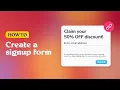 How to create a signup form PosterMyWall