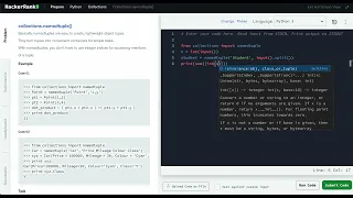 Hackerrank Python Solution Collections - Python Collections namedtuple