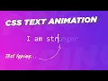 Text Typing Animation Effects Using Html and CSS Typing Text Animation without Javascript