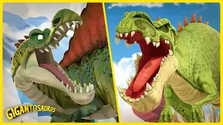 المواجهة الكبرى بين الديناصورات Spino ضد Giganto مجموعة غيغانتوصور متعدد اللغات 