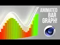 Cinema 4D tutorial - Create an animated bar graph and line chart in C4D no coding and procedural