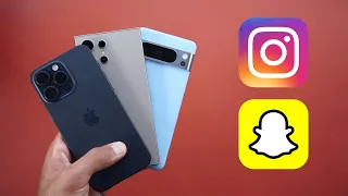 iOS vs OneUI vs Android - Social Media Apps Instagram Snapchat